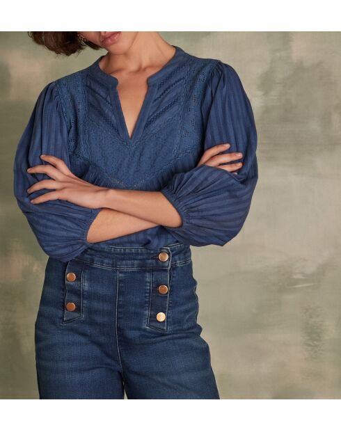 Carmela Bl schlichte, leicht gewaschene Bluse