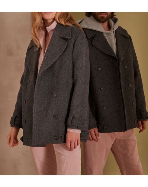 Fletcher Bis M anthrazitfarbener Mantel