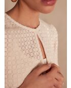 Paco Bl cremefarbene Stickbluse