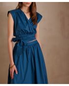 Popeline-Bluse Paquerette Bl