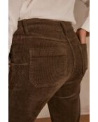 Kaki fluwelen broek Nalla P