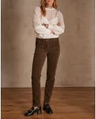 Kaki fluwelen broek Nalla P