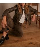 Kaki fluwelen broek Nalla P