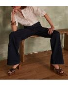 Calina Bl Bestickte schlichte weiße Bluse