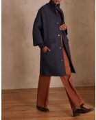 Baptiste Bl Marineblaue bestickte Bluse