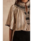 Pegase Bl Embroidery ecru blouse