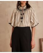 Pegase Bl Embroidery ecru blouse