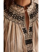 Pegase Bl Embroidery ecru blouse