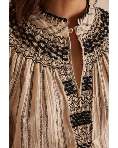 Pegase Bl Embroidery ecru blouse