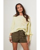 Gelbes Top Daphne aus 100% Leinen