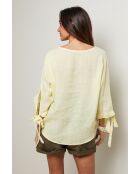 Gelbes Top Daphne aus 100% Leinen