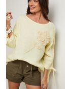 Gelbes Top Daphne aus 100% Leinen