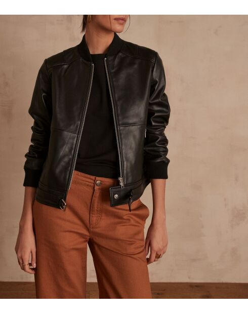 Blouson Nicky Bl Cuir noir