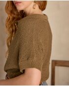 Olivgrünes Poloshirt Selena