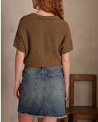 Olivgrünes Poloshirt Selena