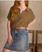 Olivgrünes Poloshirt Selena