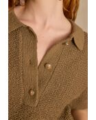 Olivgrünes Poloshirt Selena