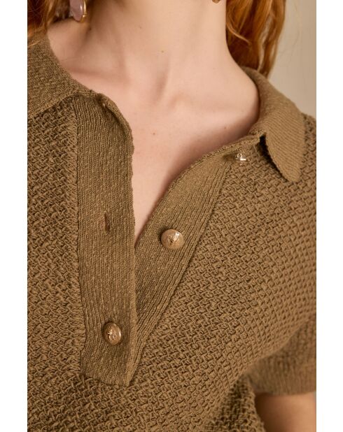 Olivgrünes Poloshirt Selena