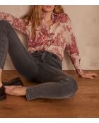 Colette Chimp blouse van rood canvas van Jouy