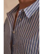 Blusa Boston CH de rayas lavadas claras