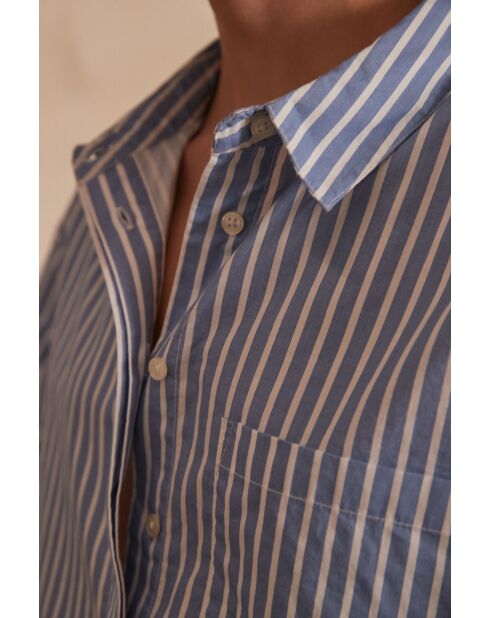 Blusa Boston CH de rayas lavadas claras