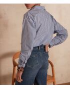 Blusa Boston CH de rayas lavadas claras