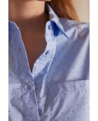 Blusa Pepite Ch con strass índigo claro