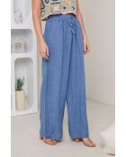 Pantalon Tessia 100% Lin indigo