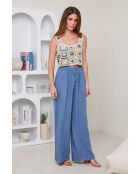 Pantalon Tessia 100% Lin indigo