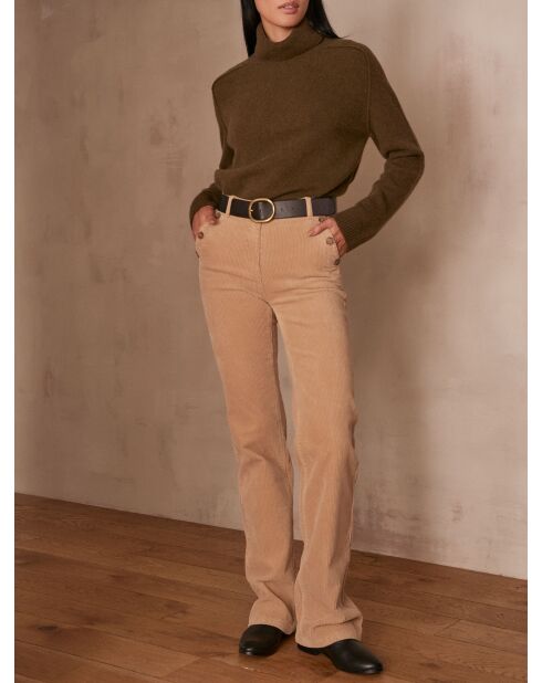 Ninon P beige fluwelen broek