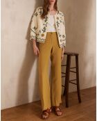 Pantaloni Pablo P Linen ocra