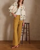 Pantaloni Pablo P Linen ocra