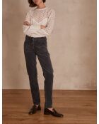 Nalla P Anthrazitfarbene Samthose