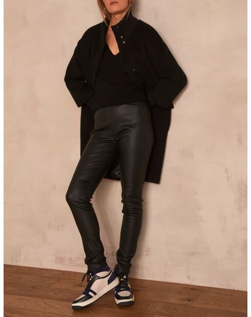 Victorio P schwarze Lederhose