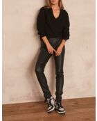 Victorio P schwarze Lederhose