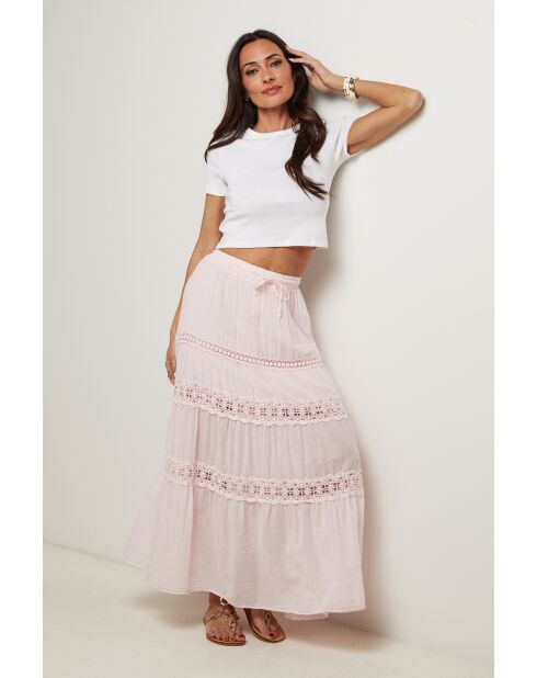 Jupe Anaya 100% Coton rose