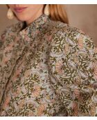 Promesse Bl Bluse mit mintfarbenem Blumendruck