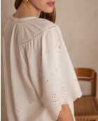 Blusa Pyma Bl Embroidery ecru