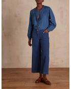 Lichtgewassen fluwelen broek Paddy P