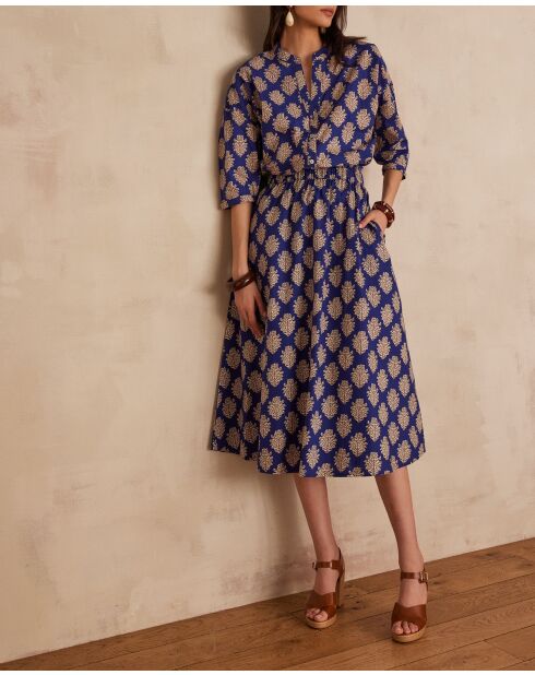 J Imp königsblau-brauner Rock