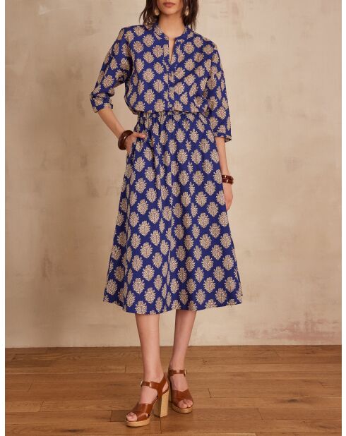 J Imp königsblau-brauner Rock