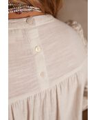 Benjamine Bl ecrufarbene Spitzenbluse