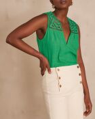 Clarita Top Englisches grünes Top