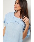 Top Séréna 100% Lin ciel