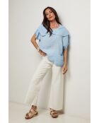 Top Séréna 100% Lin ciel