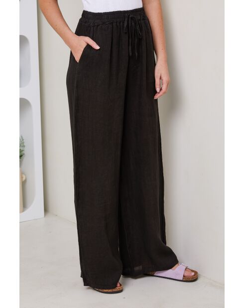 Pantalon Tessia 100% Lin noir