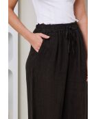 Pantalon Tessia 100% Lin noir