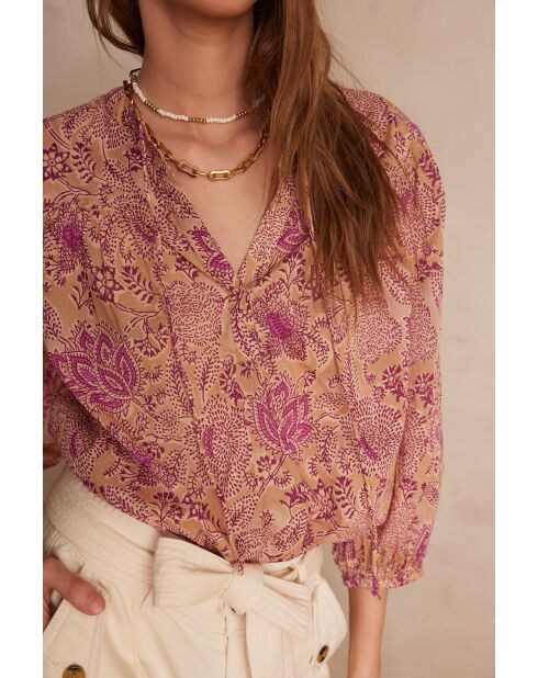 Blusa Charmeuse Bl Imp Violine