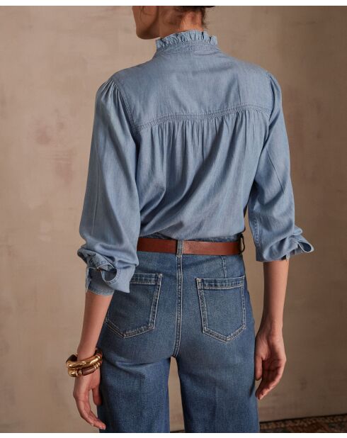 Blake Bl Light Jeansbluse mit verwaschenem Licht