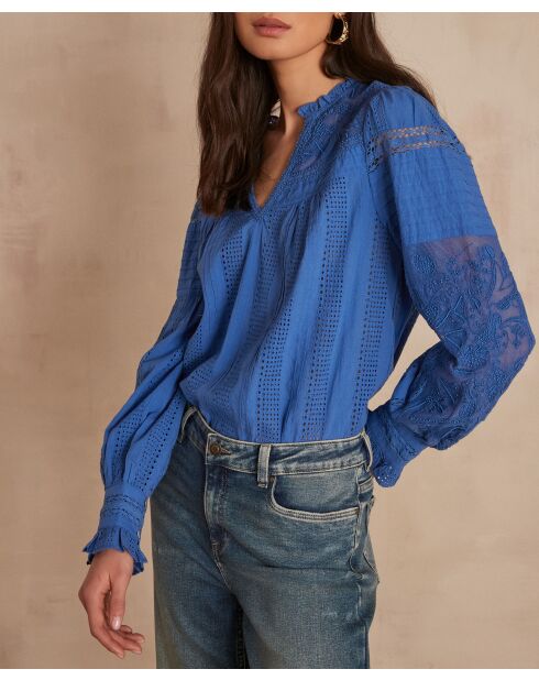 Cassiope Bl Uni lavendelbluse